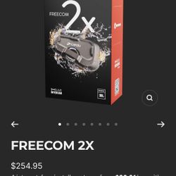 Cardo Systems FREECOM 2X Motorcycle 2-Way Helmet Bluetooth Communication System Headset Intercom, Universal Bluetooth