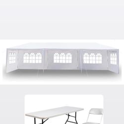 Tables Chairs, Tent