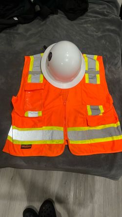 Construction Helmet And Vest