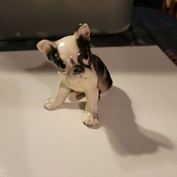 Two vintage  Ceramic  Boston  Terriers  figurines