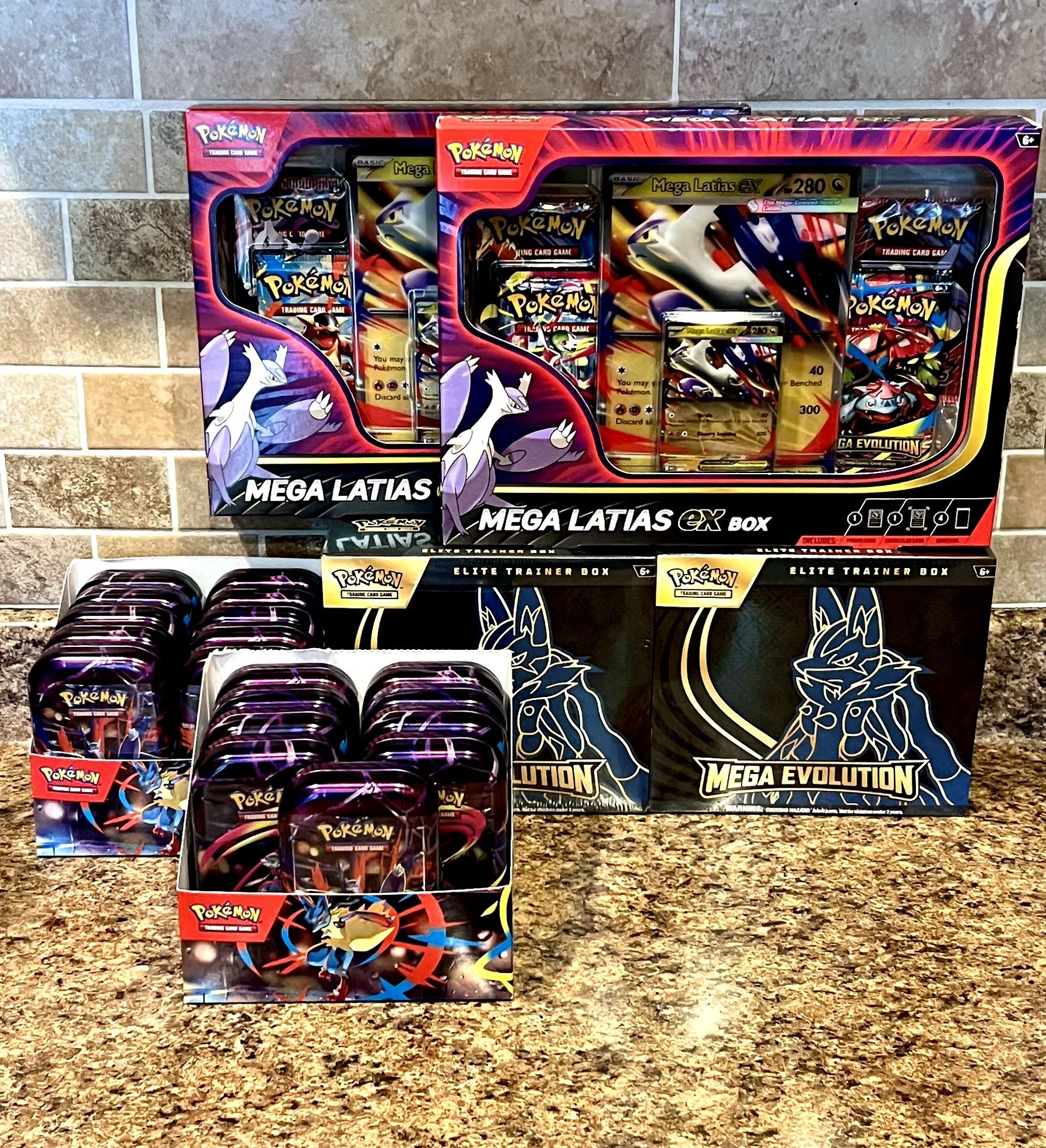 Pokémon Mega Etb Latias Lucario Mini Tins Pokemon