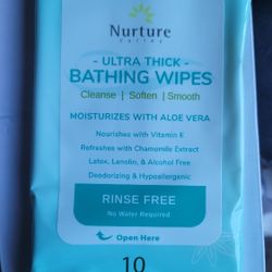 Nurture Ultra Thick Bathing Wipes 10 Count Pack