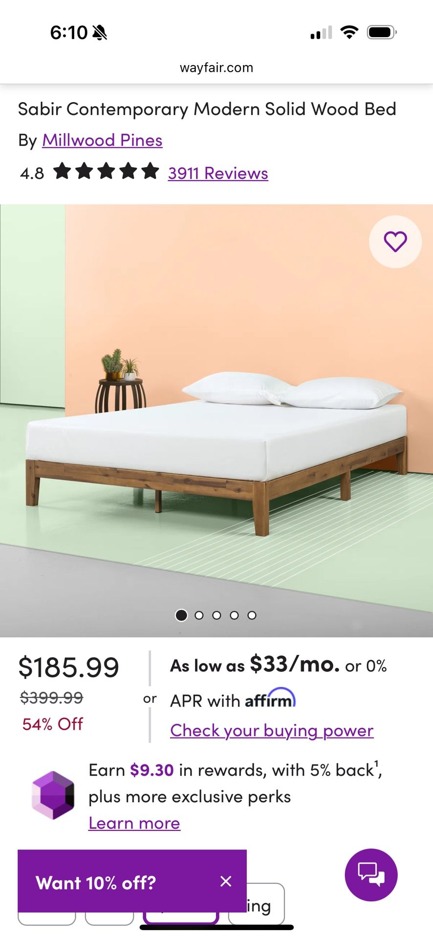 Free - Bed And Frame (Andover Mills Frame And Layla Mattress)