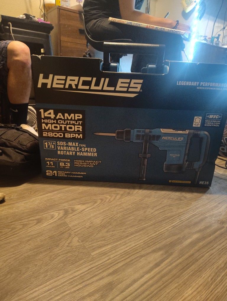 Hercules 1 7/8" SDS- Max VARIABLE-SPEED ROTARY HAMMER