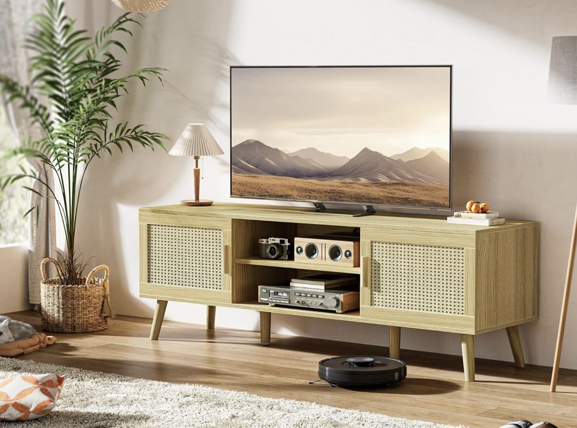 Rattan TV stand