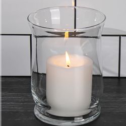 8” Hurricane Glass Vases