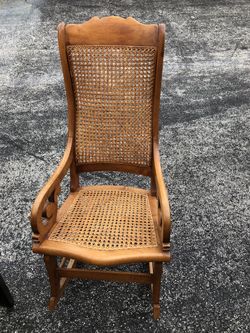 Cane Rocker 42” h x 26.5” d x 19” w Excellent Condition From smoke free home
