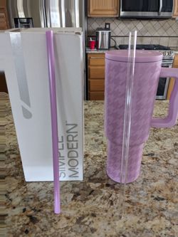 Simple Modern Tumbler with Handle and Straws