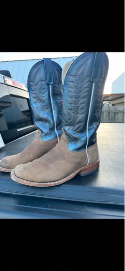 Size 10.5 D Western Cowboy Boots Tan and Black