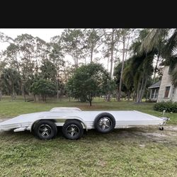 New 2023 Tandem axle All Aluminum single car hauler, Mag Wheels 