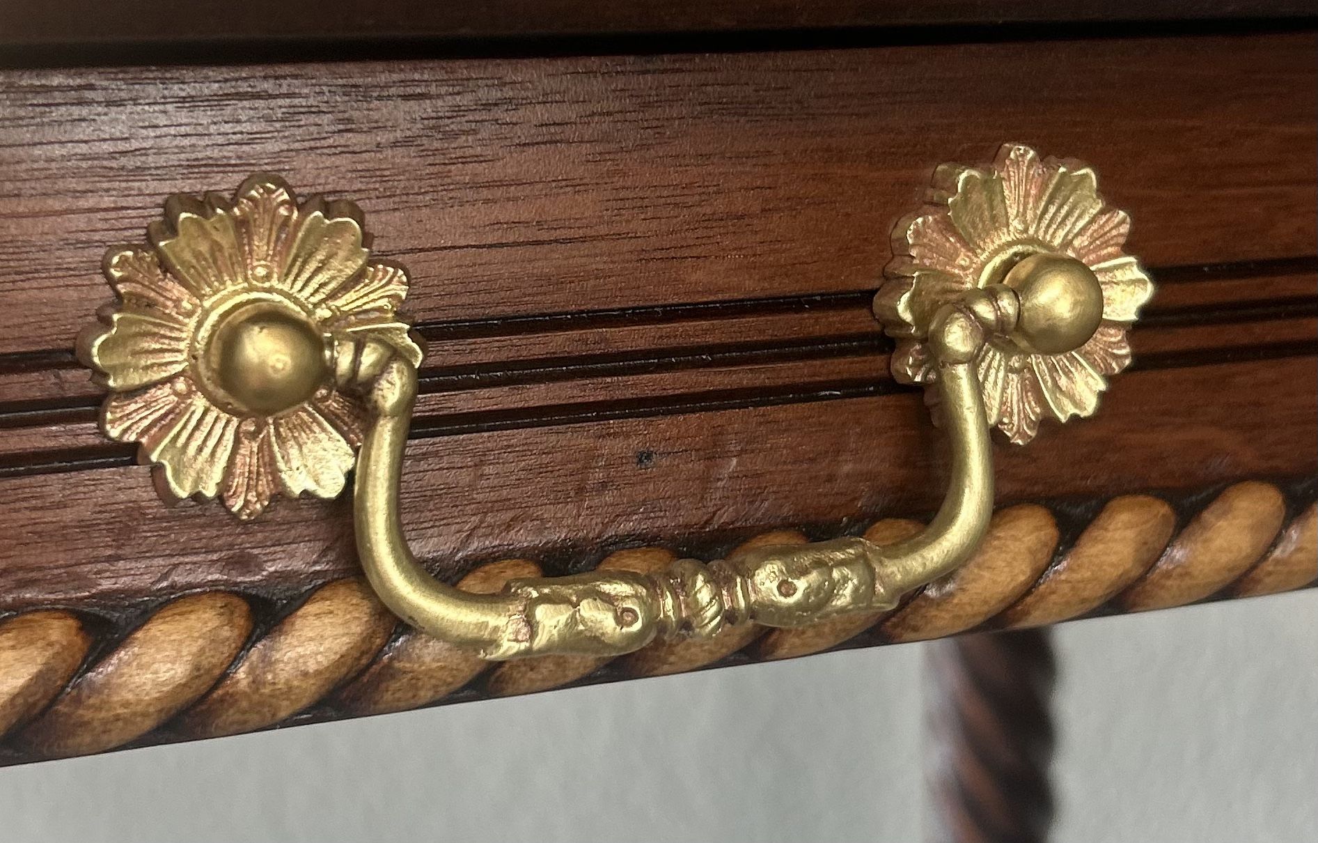 Antique Jenny Lind Style Fold Down Mirror Vanity