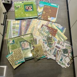 Giant Lot Of Girl Scout Scrapbooking Paper, Albums, Stickers