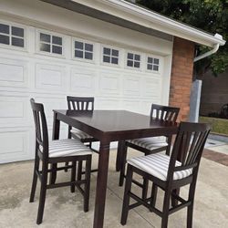 Counter Height Dining Table And New Upholstered 4 Chiars Set