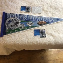 Dallas Cowboys Signed Pennant Banner with Barry Switzer & Jerry Jones’ Signatures.