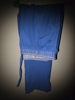 Light blue med couture scrub pants size small petite
