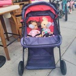 GIRL'S DOUBLE STROLLER