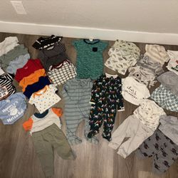 3–6M Baby Boy Clothes Bundle – 32 Pieces – Onesies, Sets, Sleepers