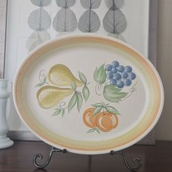 Vintage Franciscan “Fruit” Oval Platter – 14”x11” 🍐🍊🍇