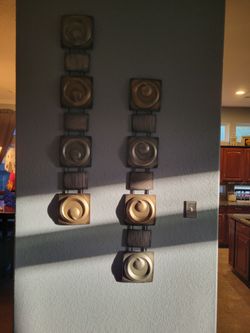 Pair of metal wall decor