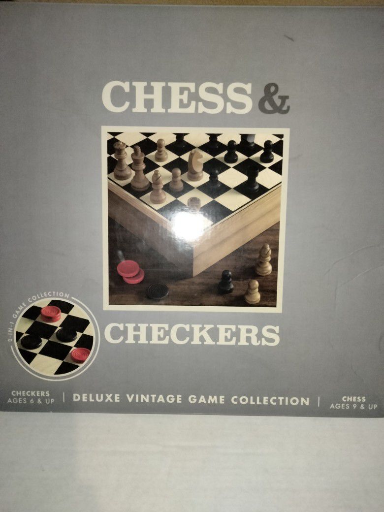 Chess & Checkers Board Game 