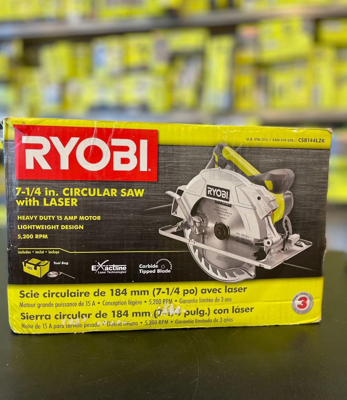 RYOBI 15 Amp Corded 7-1/4 in. Circular Saw with EXACTLINE Laser ...