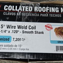 Roofing Nails - NEW Grip Rite 1 1/4 Inch 15 Degree