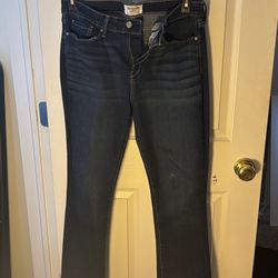 Denizen From Levi’s Deep Indigo Cropped Jeans 