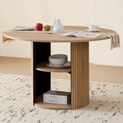 Round Dining Table Light Oak