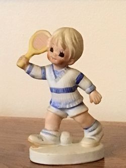 Vintage Porcelain Tennis Boy Figurine