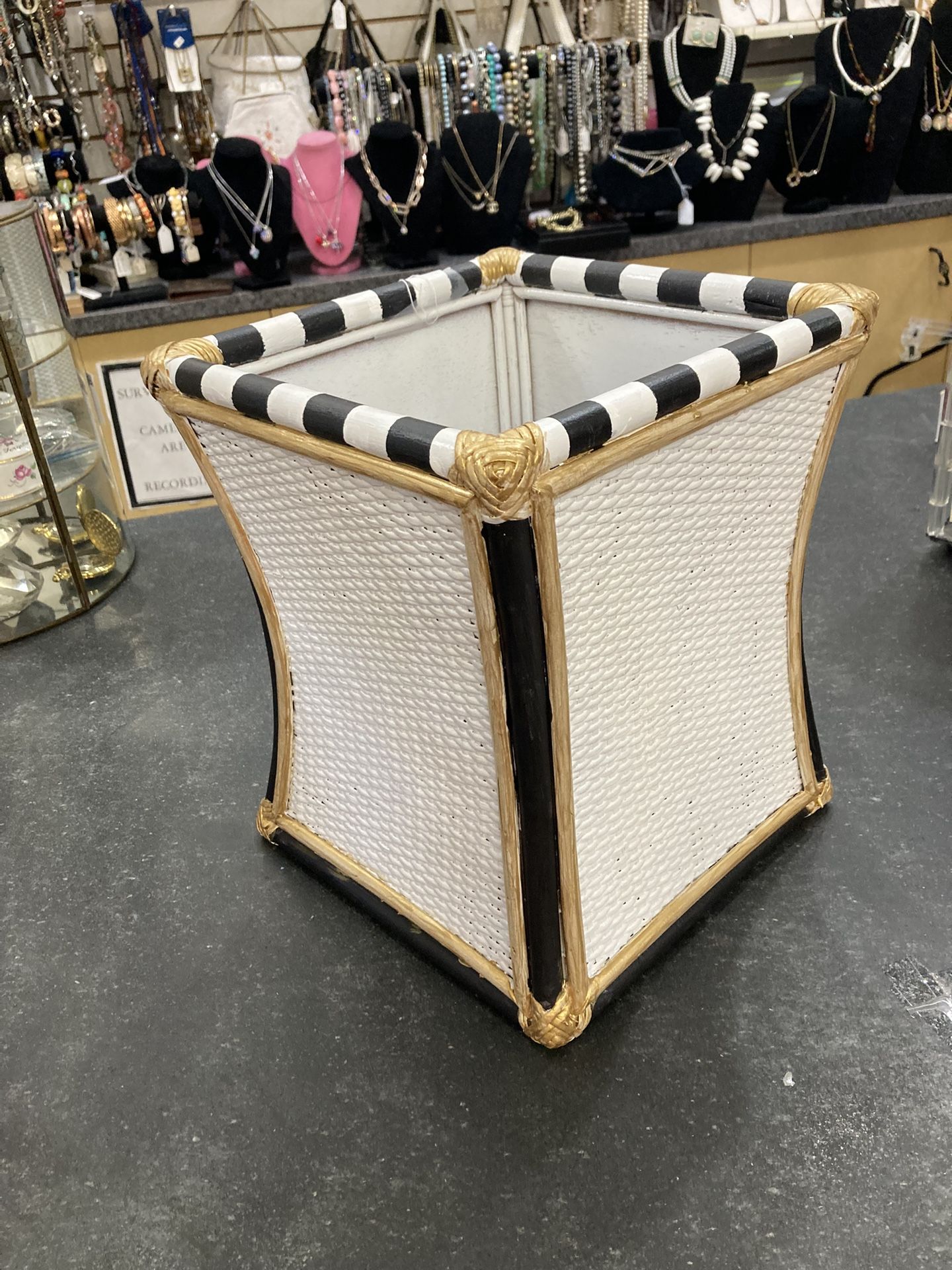 Mackenzie Childs Style Planter/Waste Can