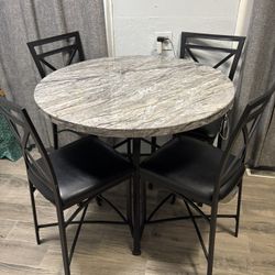 Faux Marble Dining Set