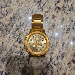 Nixon Mens Watch-Gold