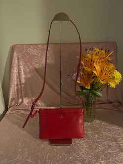 Coach Red Leather Crossbody Bag
