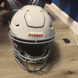 Riddell speed flex and shoulder pad with beware of dog back plate