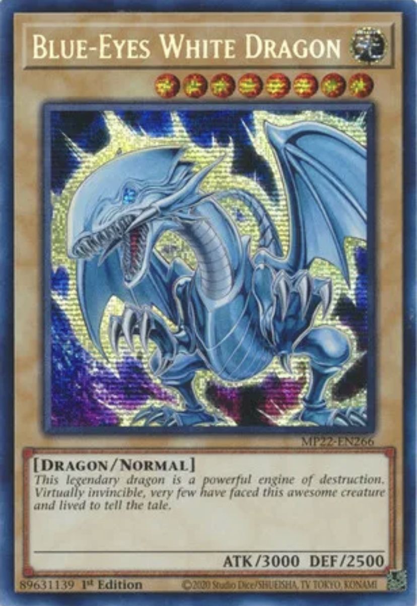 Blue-Eyes White Dragon - MP22-EN266 - Prismatic Secret Rare 1st Near Mint Z2Q