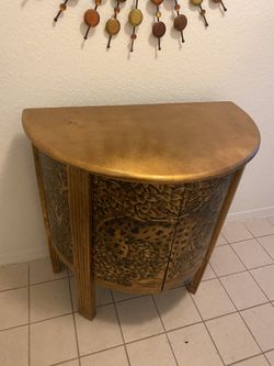 Vintage Demilune Console Table Antique Furniture