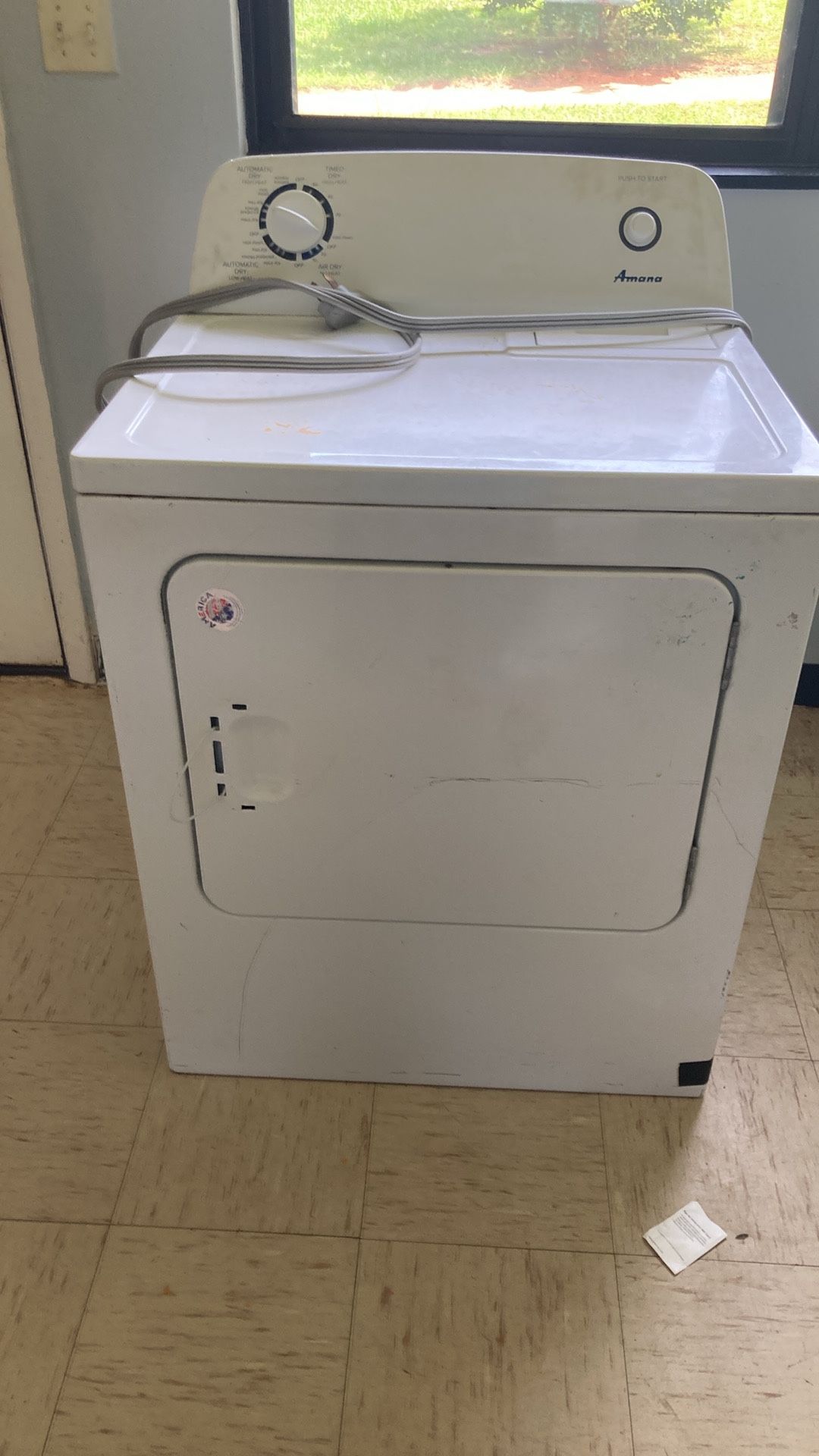 The Dryer Model Is Amana, The Bed Frame Can Be Used With A Queen Or Double, Daybed Is A Little Bit Bigger Than Single, Table And Chairs That Rotate