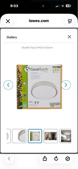 The Good Earth Lighting Jordan 14-inch LED ceiling fixture