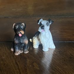 Pair of Mini Dog Figurines 
