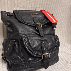 MONTANA WEST  CONCEALED CARRY BACK PACK BOOK BAG PURSE BLACK - GOLD HARDWARE