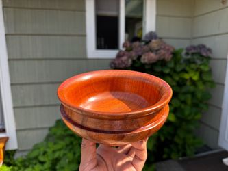 Traditional Tibetan wooden bowl