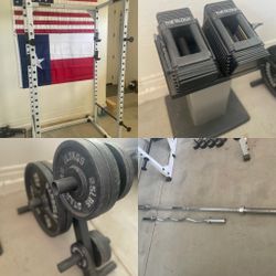 Home Gym - Squat Rack, Dumbbells, Weights