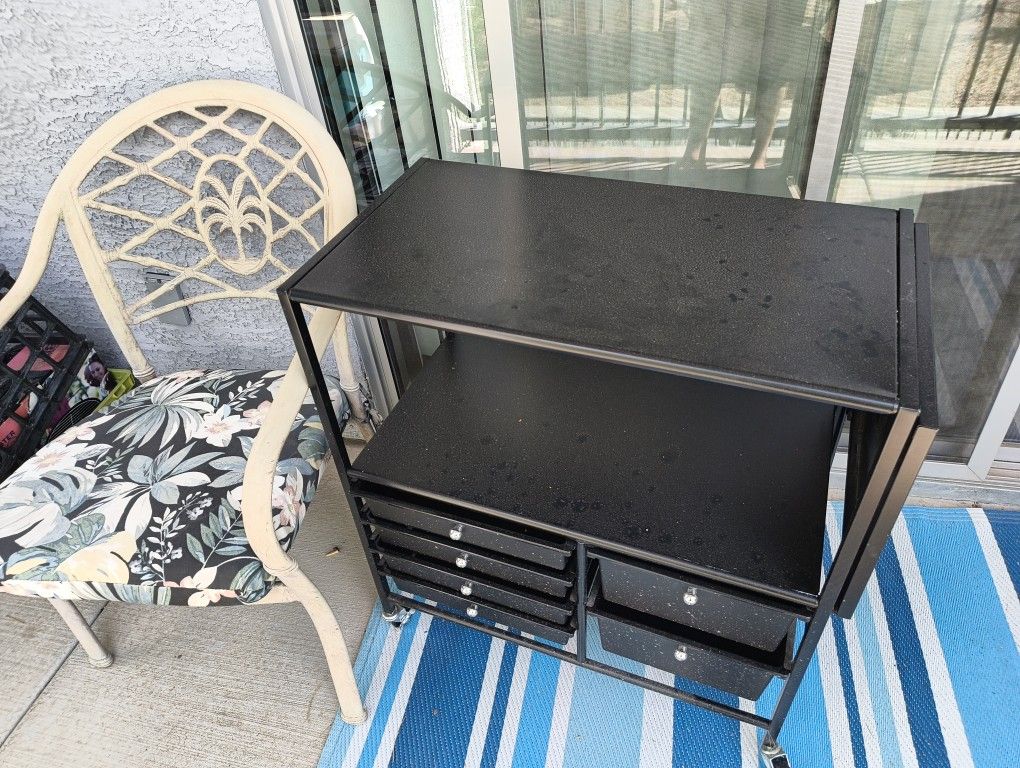 Cart Table Storage With Drawers
