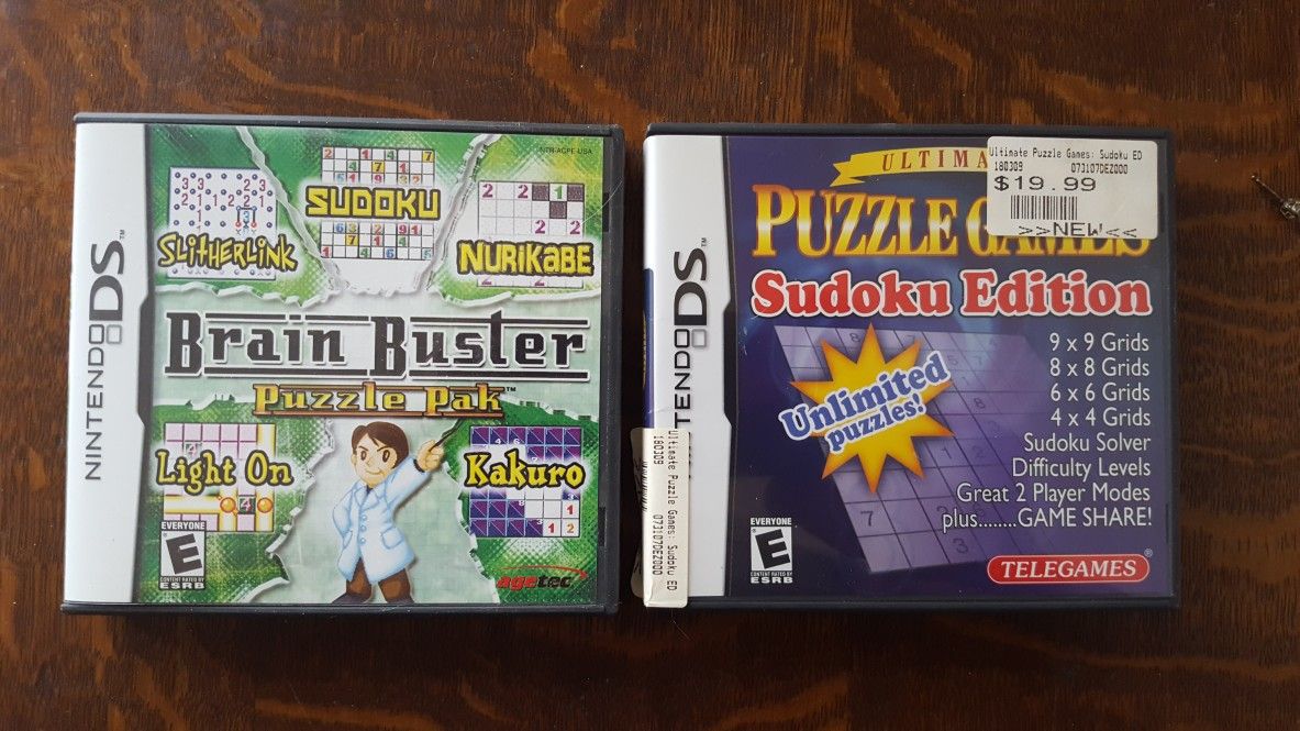 Brain Buster Puzzle Pak & Ultimate Puzzle Games Sudoku Edition..Nintendo DS 2007
