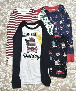 Cotton Christmas Pajamas For Children. Size 10. New