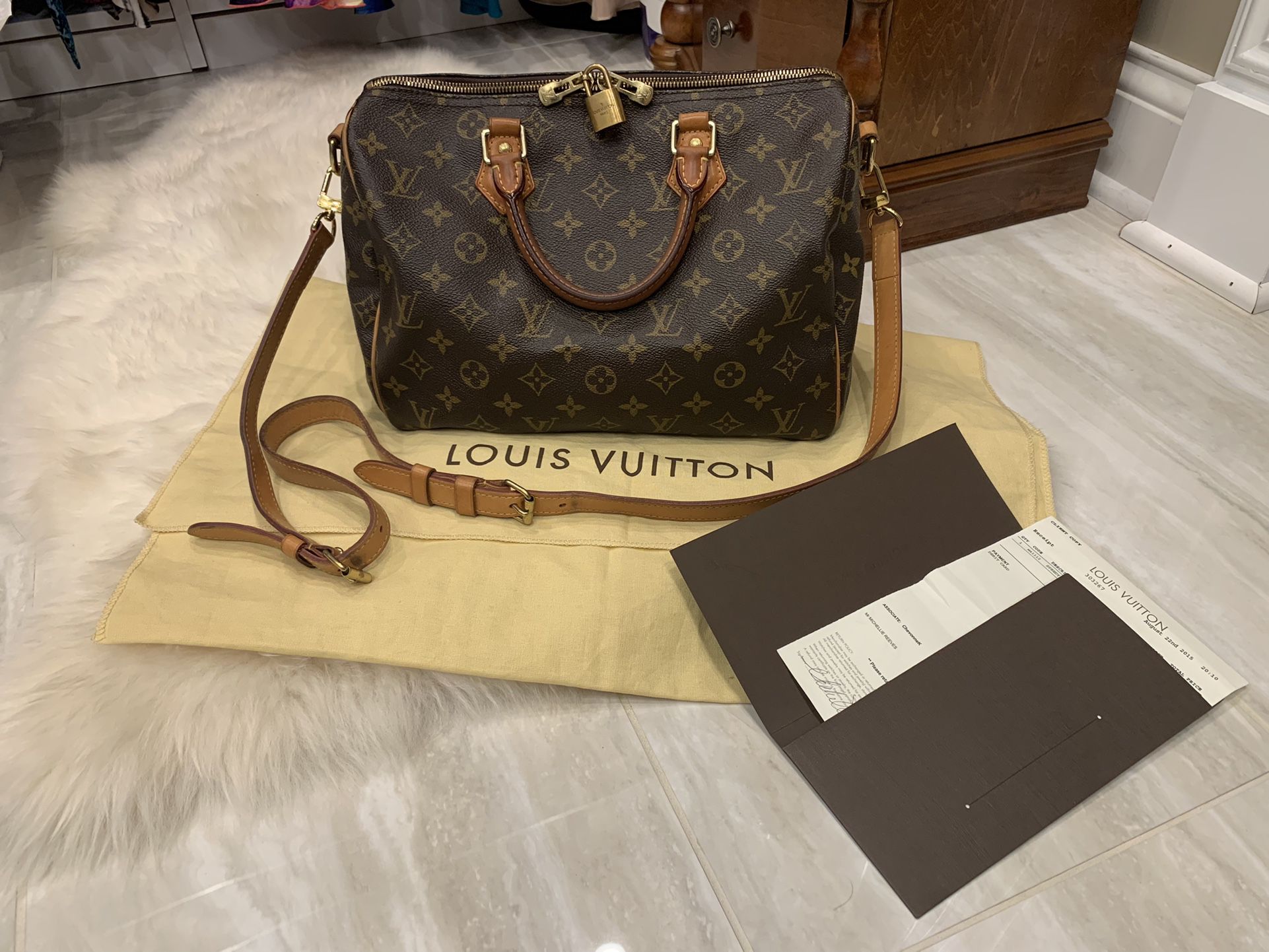 ❤️ Louis Vuitton Speedy B 30 Bandouliere W/ DUST BAG & ORIGINAL RECEIPT ❤️