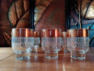 Vtg MCM Culver Footed Cocktail Glasses