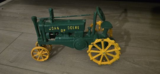 antique iron John Deere tractor