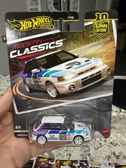 Hot Wheels Pop Culture Modern Classic Mazda 323 GTR Die Cast.