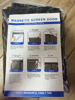 Mesh Magnetic Screen Door - 72”x80”